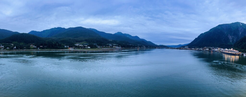 Alaska cruise going into Glacier Bay